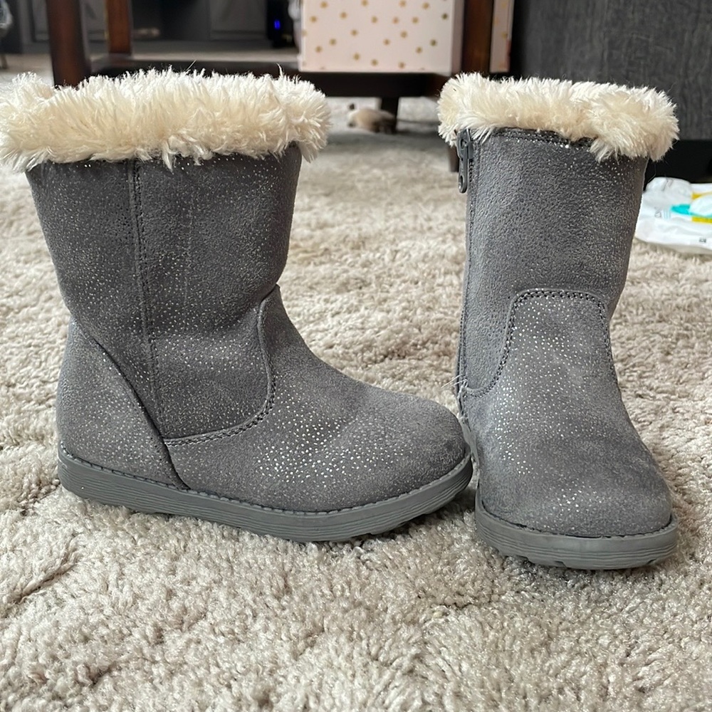 Grey Sparkle Boots